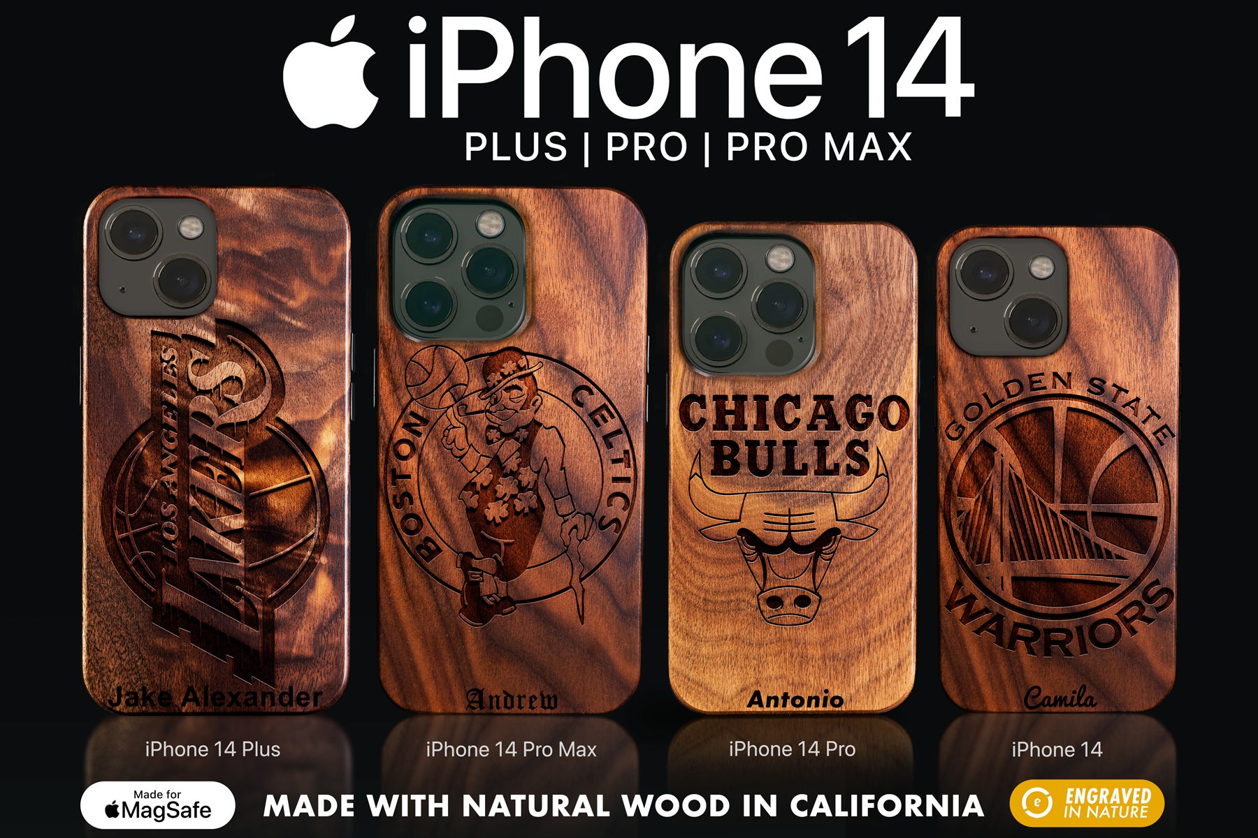 Custom Miami Heat iPhone 15/15 Pro/15 Pro Max/15 Plus Case - Carved Wood  Heat Cover