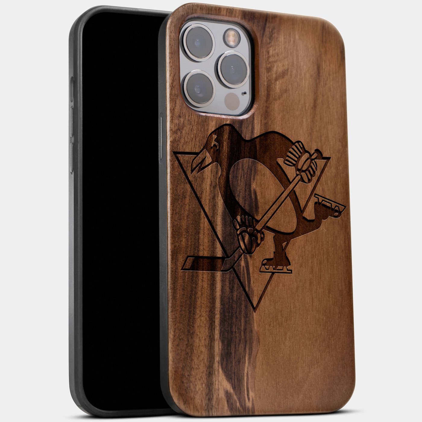 Wood Pittsburgh Penguins iPhone 11 Pro Case, Custom Mahogany Wood Pittsburgh  Penguins Cover