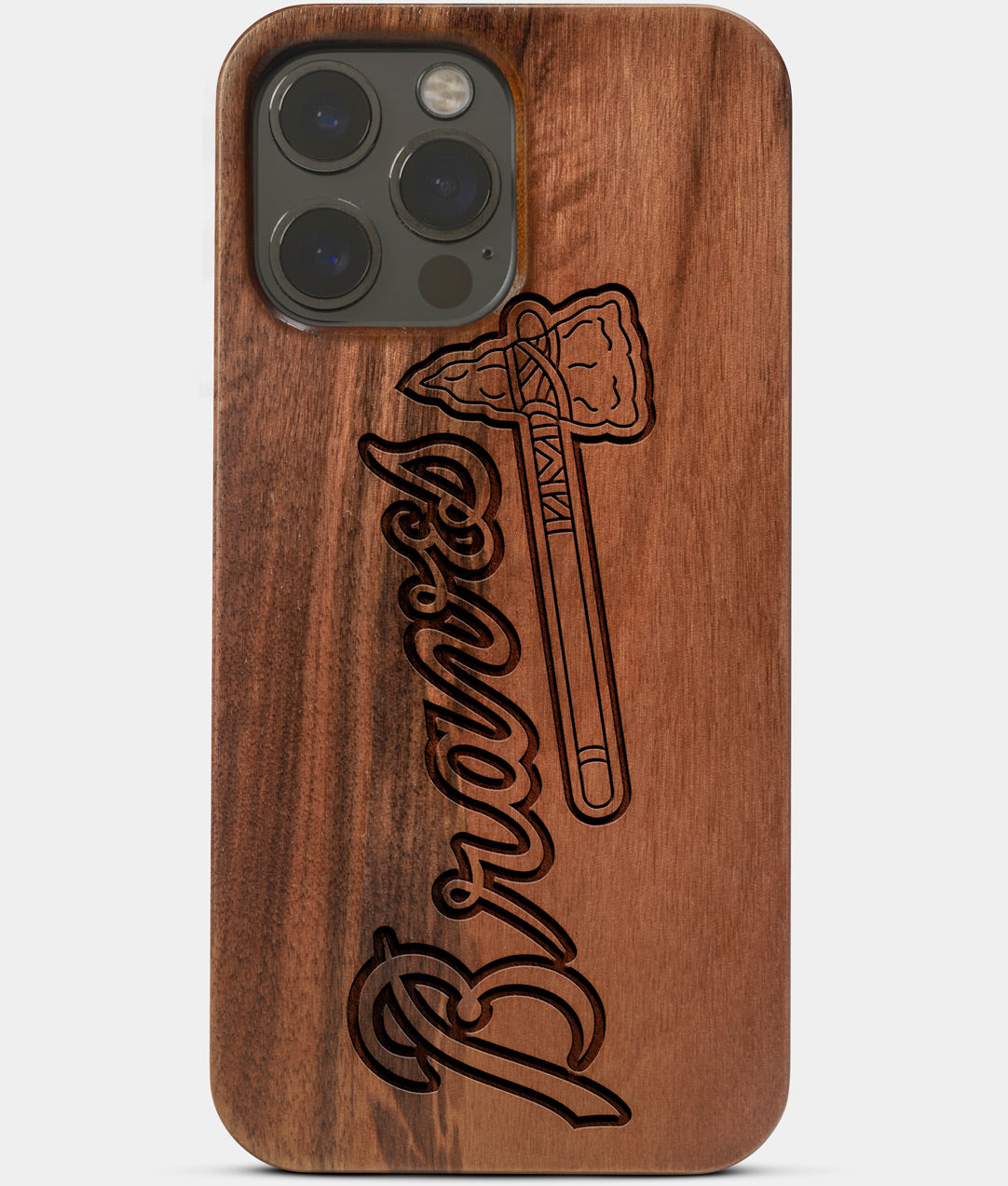 Wood Atlanta Braves iPhone 13 Pro Case - MagSafe® Compatible