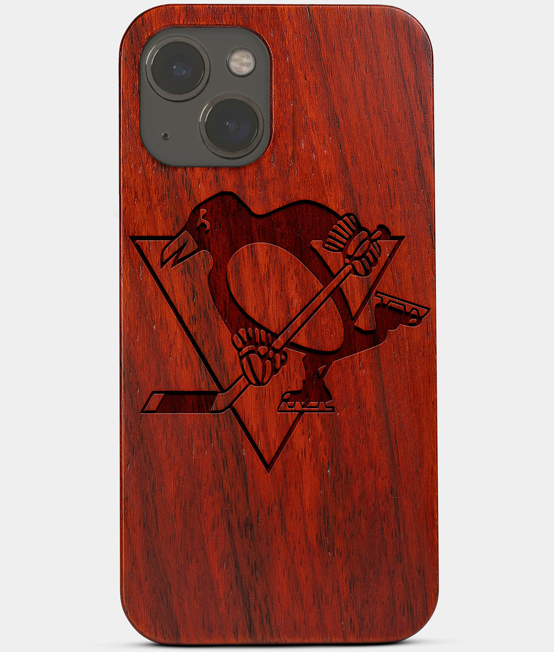 Wood Pittsburgh Penguins iPhone 11 Pro Case, Custom Mahogany Wood Pittsburgh  Penguins Cover