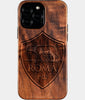 Custom A.S. Roma iPhone 16/16 Pro/16 Pro Max/16 Plus Case - Wood A.S. Roma Cover - Eco-friendly AS Roma iPhone 16 Case - Carved Wood Custom AS Roma Gift For Him - Monogrammed Personalized iPhone 16 Cover By Engraved In Nature