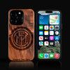 Custom Inter Milan FC iPhone 16/16 Pro/16 Pro Max/16 Plus Case - Carved Wood Inter Milan FC Cover