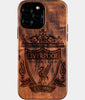 Custom Liverpool F.C. iPhone 16/16 Pro/16 Pro Max/16 Plus Case - Wood Liverpool FC Cover - Eco-friendly Liverpool FC iPhone 16 Case - Carved Wood Custom Liverpool FC Gift For Him - Monogrammed Personalized iPhone 16 Cover By Engraved In Nature