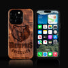 Custom Memphis Grizzlies iPhone 16/16 Pro/16 Pro Max/16 Plus Case - Carved Wood Grizzlies Cover