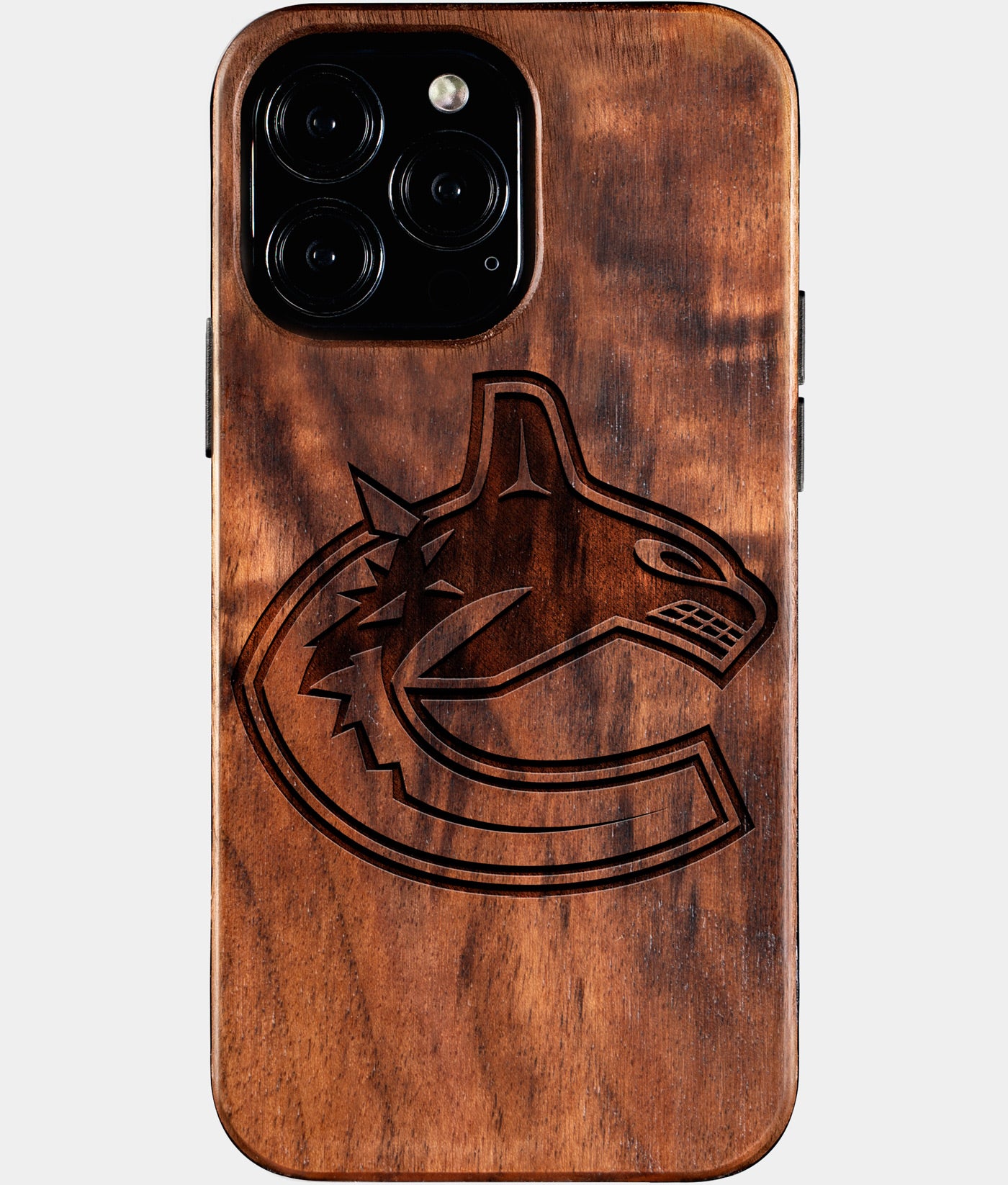 Custom Vancouver Canucks iPhone 16/16 Pro/16 Pro Max/16 Plus Case - Carved Wood Canucks Cover - Eco-friendly Vancouver Canucks iPhone 16 Case - Custom Vancouver Canucks Gift For Him - Personalized Gifts For Fan, Sports Fan Christmas Gifts and Birthday Gift - iPhone 16 Cover By Engraved In Nature