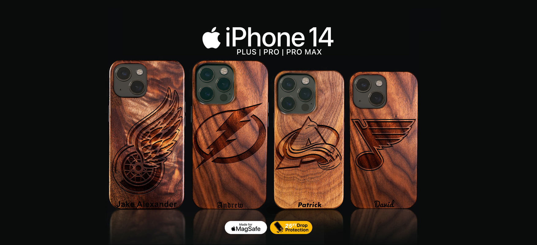 Wood Boston Bruins iPhone 13 Pro Case - MagSafe® Compatible iPhone 13 Pro  Cover - Custom Boston Bruins Gift