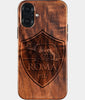 Eco-friendly AS Roma iPhone 16 Plus Case - Carved Wood Custom AS Roma Gift For Him - Monogrammed Personalized iPhone 16 Plus Cover By Engraved In Nature