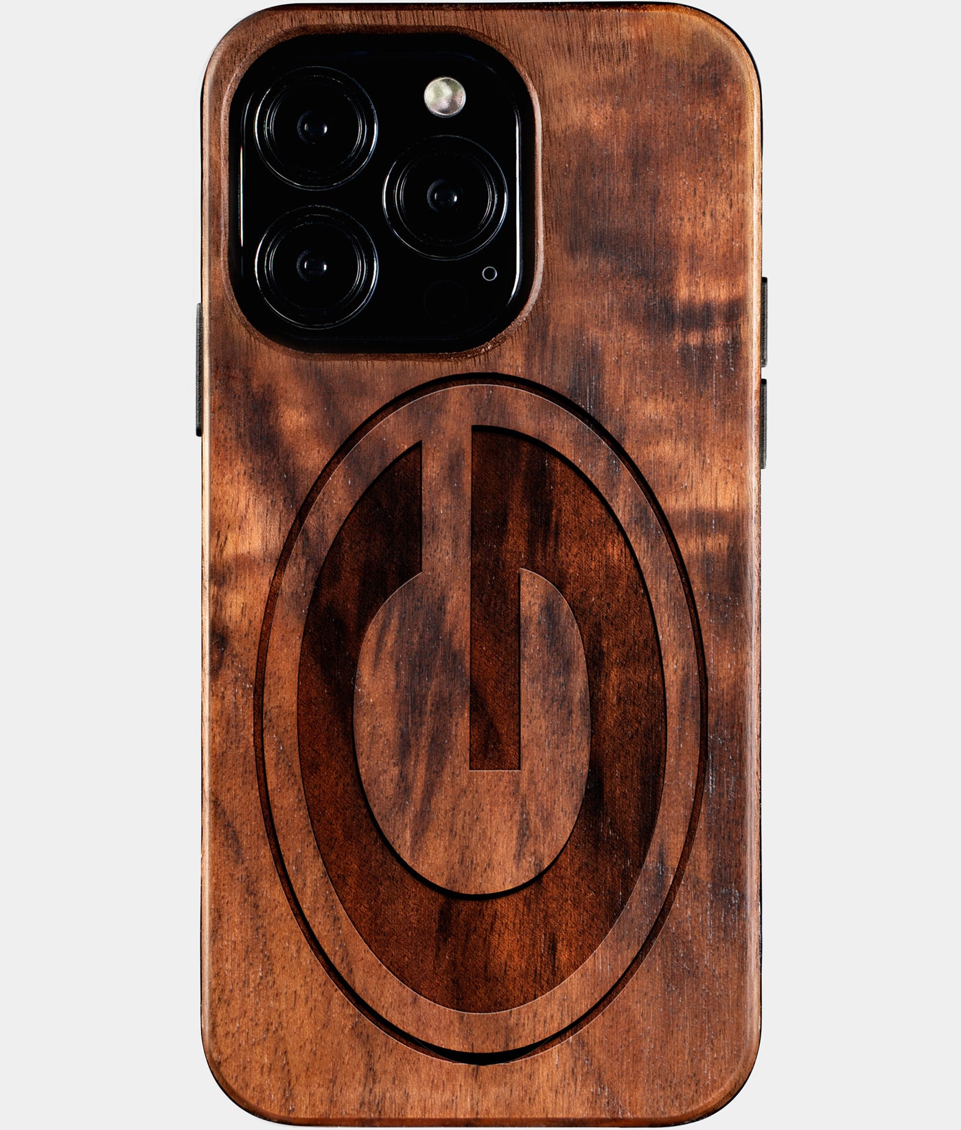 Eco-friendly Green Bay Packers iPhone 16 Pro Case - Carved Wood Custom Green Bay Packers Gift For Him - Monogrammed Personalized iPhone 16 Pro Cover By Engraved In Nature