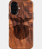 Eco-friendly Sl Benfica iPhone 16 Case - Carved Wood Custom Sl Benfica Gift For Him - Monogrammed Personalized iPhone 16 Cover By Engraved In Nature