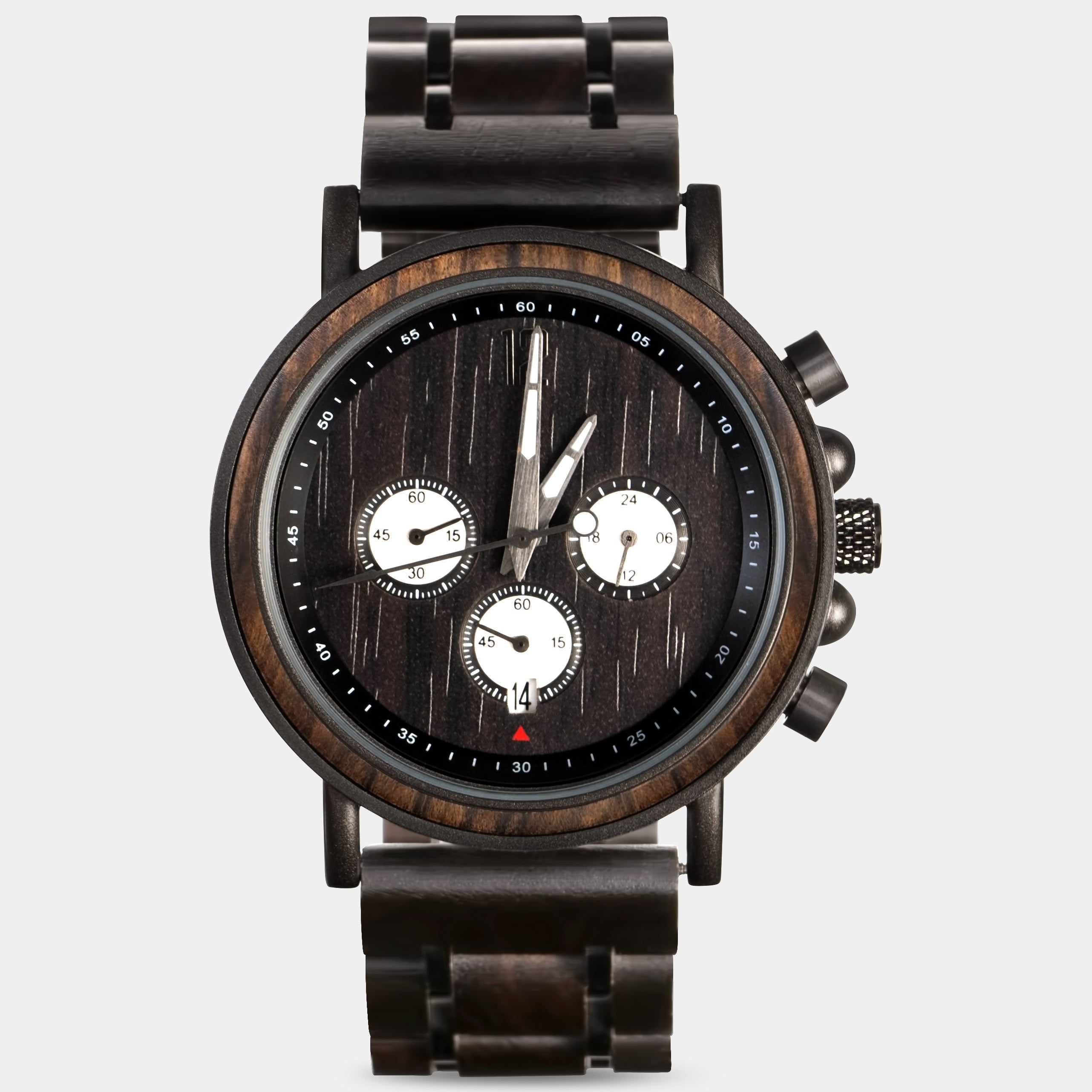 San Diego Padres Wooden Wristwatch - Chronograph Black Walnut Watch