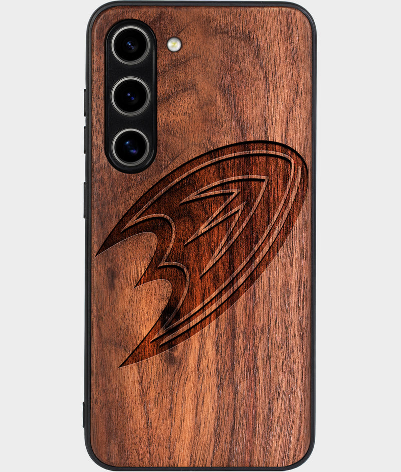 Best Wood Anaheim Ducks Samsung Galaxy S24 Plus Case - Custom Engraved Cover - Engraved In Nature