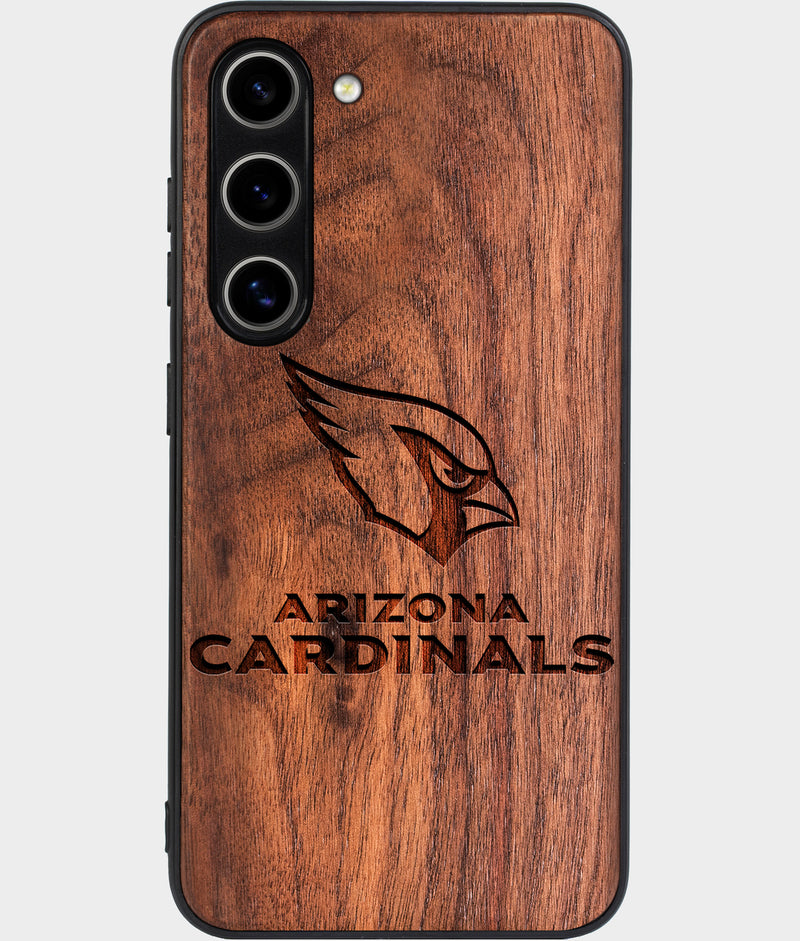 Best Wood Arizona Cardinals Samsung Galaxy S24 Plus Case - Custom Engraved Cover - Engraved In Nature