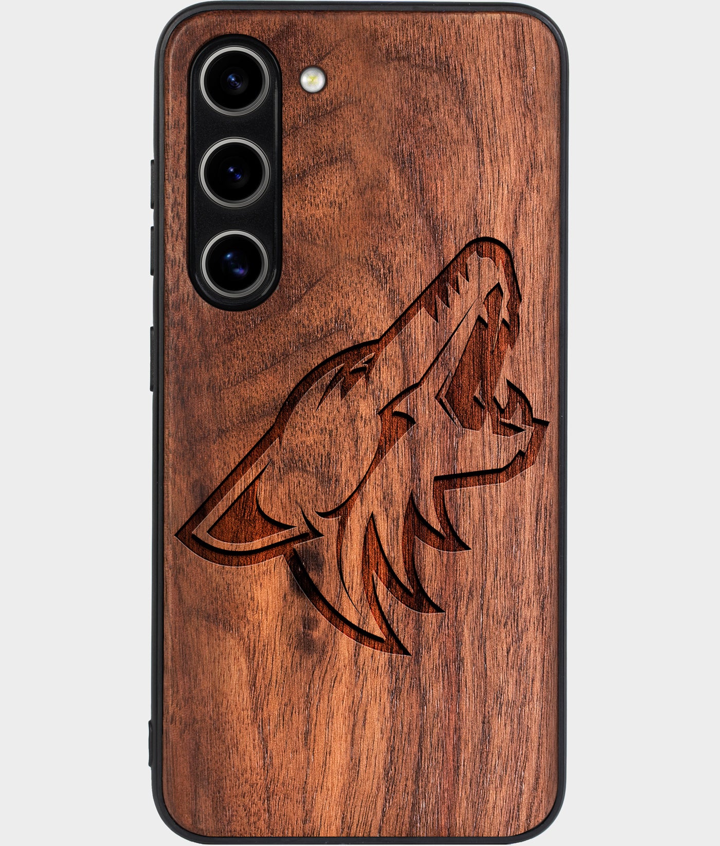 Best Wood Arizona Coyotes Samsung Galaxy S24 Plus Case - Custom Engraved Cover - Engraved In Nature