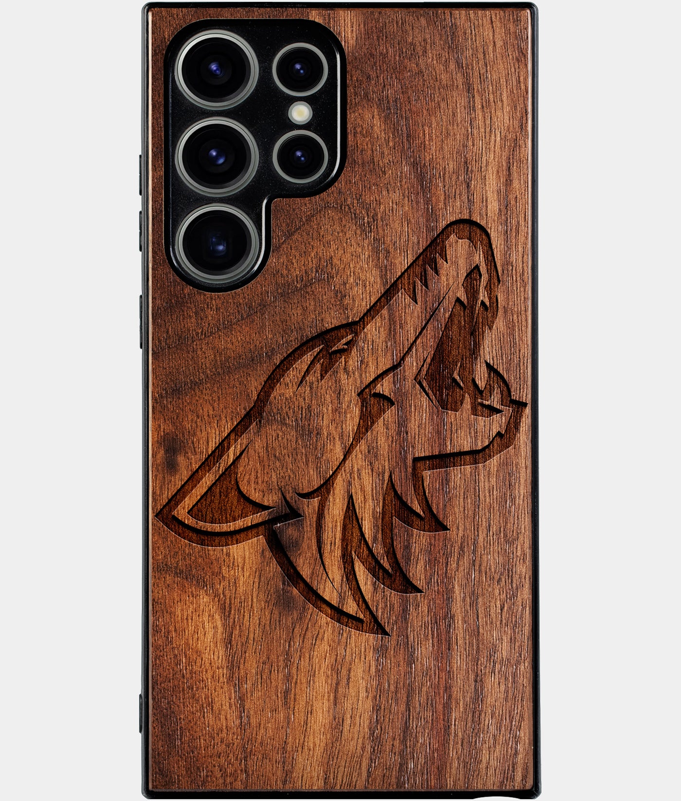 Best Wood Arizona Coyotes Samsung Galaxy S24 Ultra Case - Custom Engraved Cover - Engraved In Nature