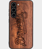 Best Wood Atlanta Braves Samsung Galaxy S24 Plus Case - Custom Engraved Cover - Engraved In Nature