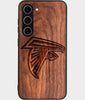 Best Wood Atlanta Falcons Samsung Galaxy S24 Case - Custom Engraved Cover - Engraved In Nature