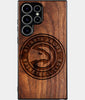 Best Wood Atlanta Hawks Samsung Galaxy S24 Ultra Case - Custom Engraved Cover - Engraved In Nature