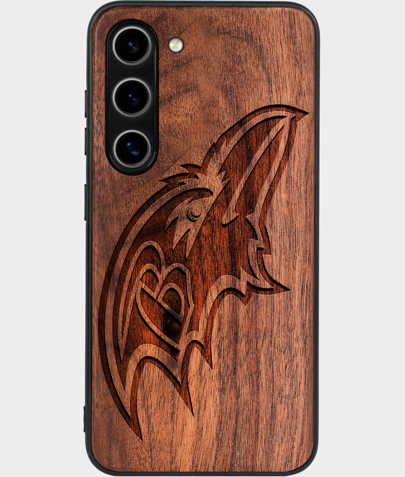 Best Wood Baltimore Ravens Samsung Galaxy S24 Plus Case - Custom Engraved Cover - Engraved In Nature