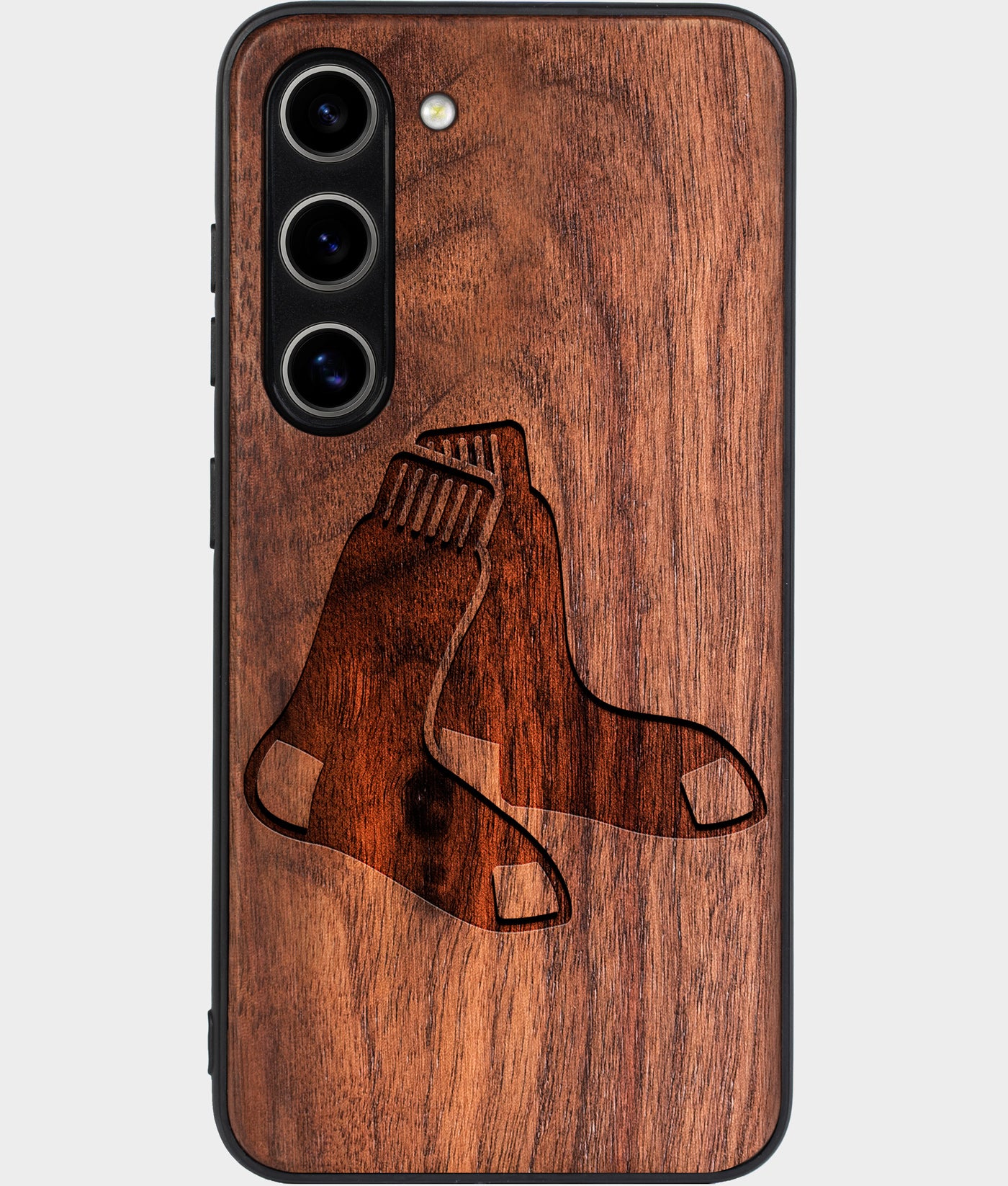 Best Wood Boston Red Sox Samsung Galaxy S24 Plus Case - Custom Engraved Cover - Engraved In Nature