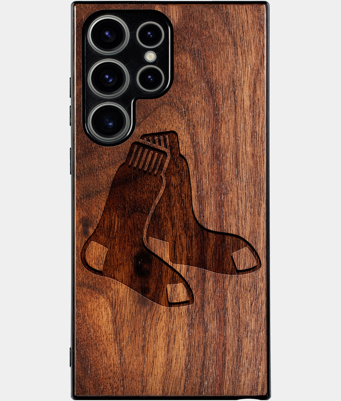 Best Wood Boston Red Sox Samsung Galaxy S24 Ultra Case - Custom Engraved Cover - Engraved In Nature