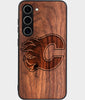 Best Wood Calgary Flames Galaxy S24 Case - Custom Engraved Cover - Engraved In Nature