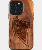 Custom Carolina Panthers iPhone 15/15 Pro/15 Pro Max/15 Plus Case - Wood Carolina Panthers Cover - Eco-friendly Carolina Panthers iPhone 15 Case - Carved Wood Custom Carolina Panthers Gift For Him - Monogrammed Personalized iPhone 15 Cover By Engraved In Nature