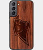 Best Walnut Wood Carolina Panthers Galaxy S21 FE Case - Custom Engraved Cover - Engraved In Nature