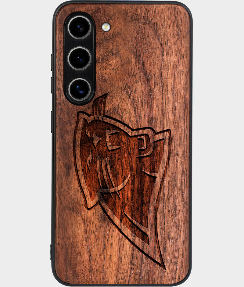 Best Wood Carolina Panthers Samsung Galaxy S24 Plus Case - Custom Engraved Cover - Engraved In Nature