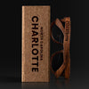 Charlotte North Carolina II Wood Sunglasses with custom engraving. Custom Charlotte North Carolina II Gifts For Men -  Sustainable Charlotte North Carolina II eco friendly products - Personalized Charlotte North Carolina II Birthday Gifts - Unique Charlotte North Carolina II travel Souvenirs and gift shops. Charlotte North Carolina II Wayfarer Eyewear and Shades wiith Box