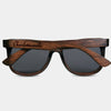 Charlottesville Virginia Wood Sunglasses with custom engraving.  Add Your Custom Engraving On The Right Side. Charlottesville Virginia Custom Gifts For Men - Charlottesville Virginia Sustainable Wayfarer Eyewear and Shades Front View