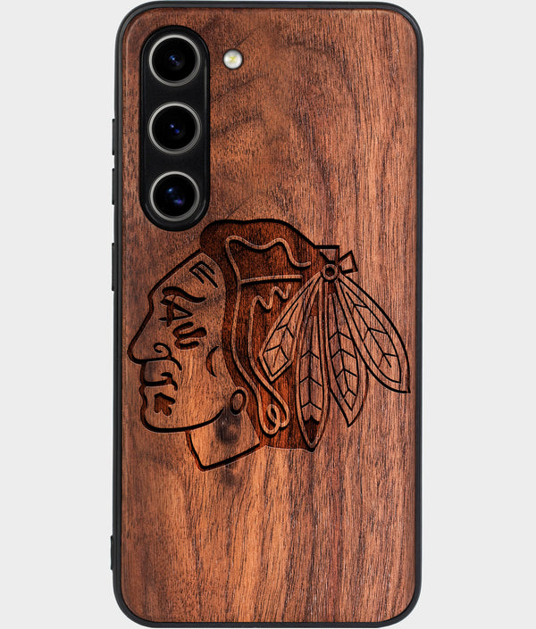 Best Wood Chicago Blackhawks Galaxy S24 Case - Custom Engraved Cover - Engraved In Nature