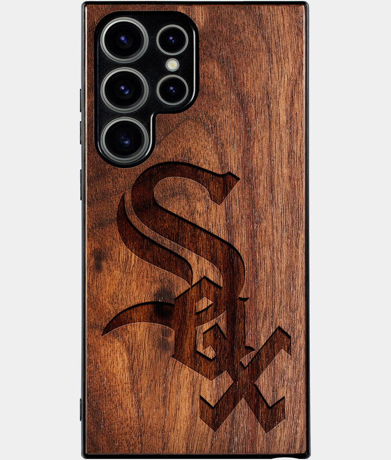 Best Wood Chicago White Sox Samsung Galaxy S24 Ultra Case - Custom Engraved Cover - Engraved In Nature