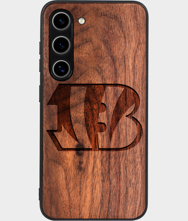 Best Wood Cincinnati Bengals Galaxy S24 Case - Custom Engraved Cover - Engraved In Nature