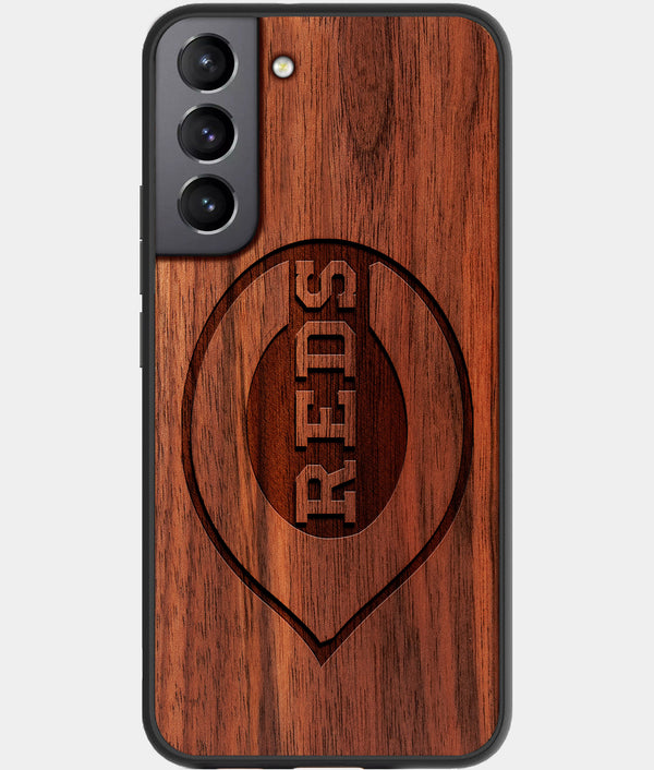 Best Wood Cincinnati Reds Galaxy S23 Case - Custom Engraved Cover - Engraved In Nature