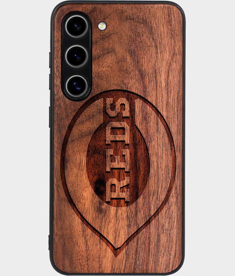 Best Wood Cincinnati Reds Samsung Galaxy S24 Case - Custom Engraved Cover - Engraved In Nature