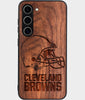 Best Wood Cleveland Browns Galaxy S24 Case - Custom Engraved Cover - Engraved In Nature