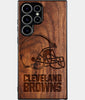 Best Wood Cleveland Browns Samsung Galaxy S24 Ultra Case - Custom Engraved Cover - Engraved In Nature