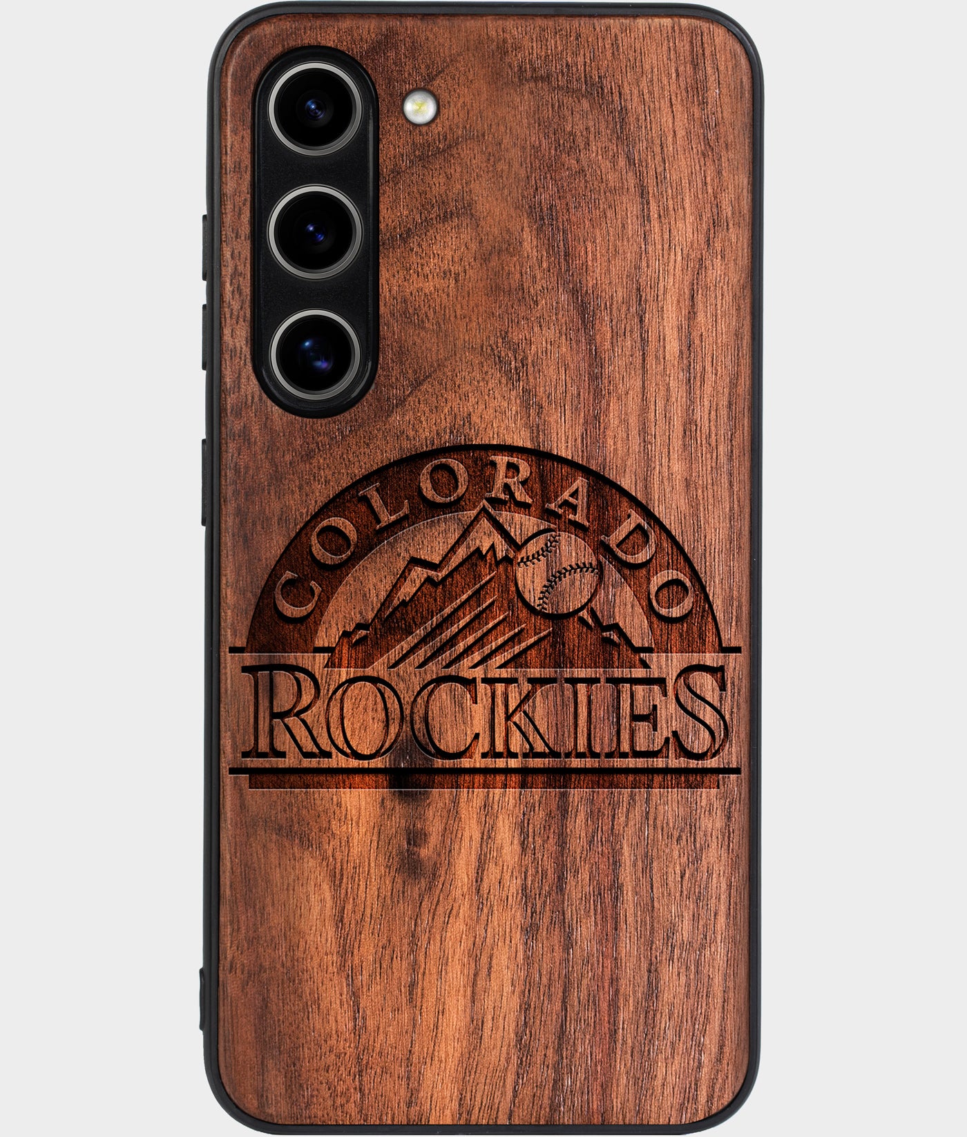 Best Wood Colorado Rockies Samsung Galaxy S24 Case - Custom Engraved Cover - Engraved In Nature