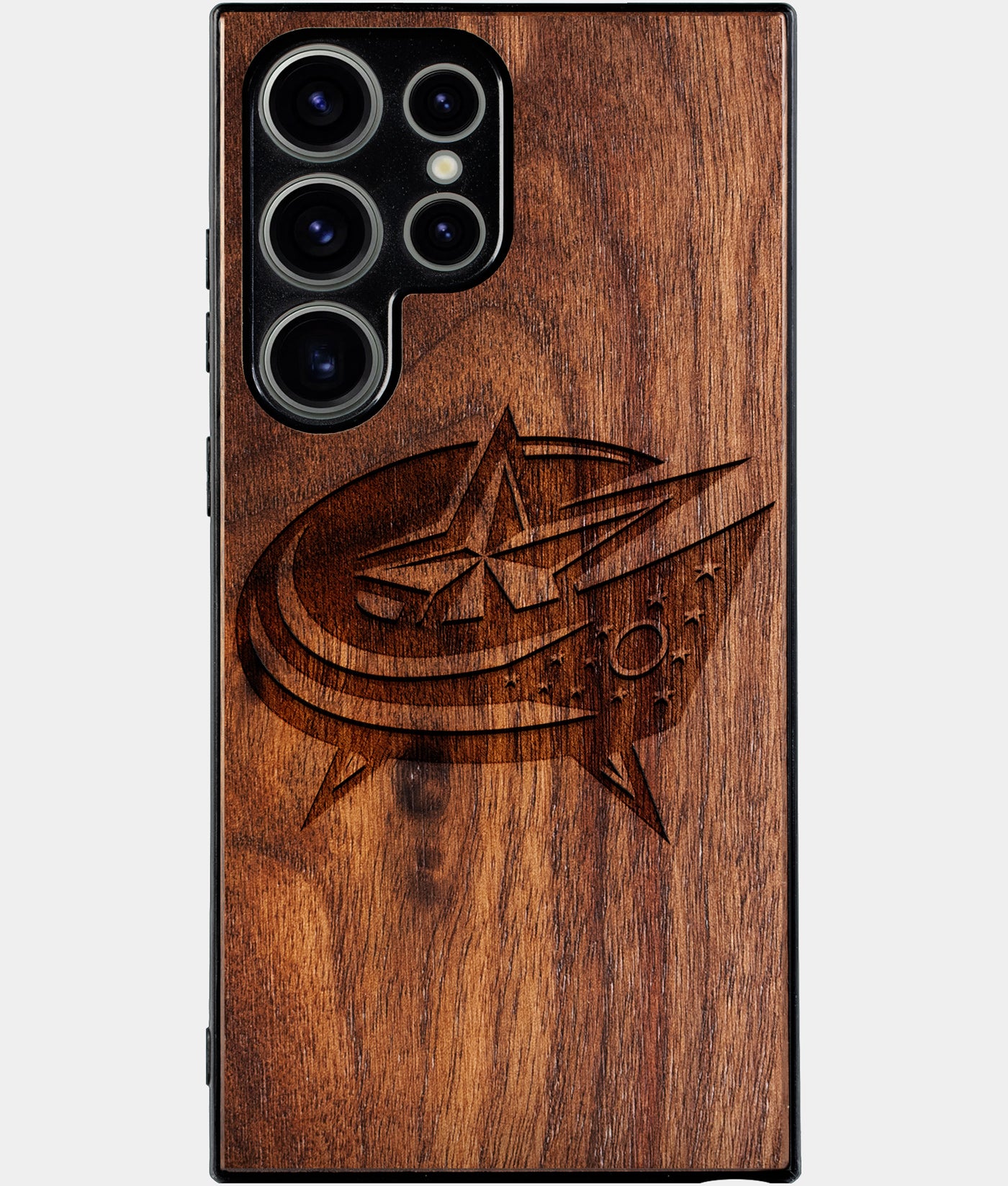 Best Wood Columbus Blue Jackets Samsung Galaxy S24 Ultra Case - Custom Engraved Cover - Engraved In Nature