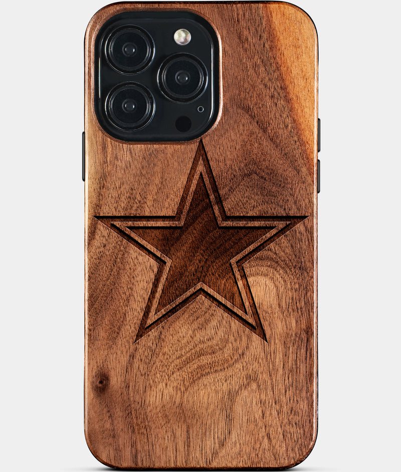 Custom Dallas Cowboys iPhone 15/15 Pro/15 Pro Max/15 Plus Case - Wood Cowboys Cover - Eco-friendly Dallas Cowboys iPhone 15 Case - Carved Wood Custom Dallas Cowboys Gift For Him - Monogrammed Personalized iPhone 15 Cover By Engraved In Nature