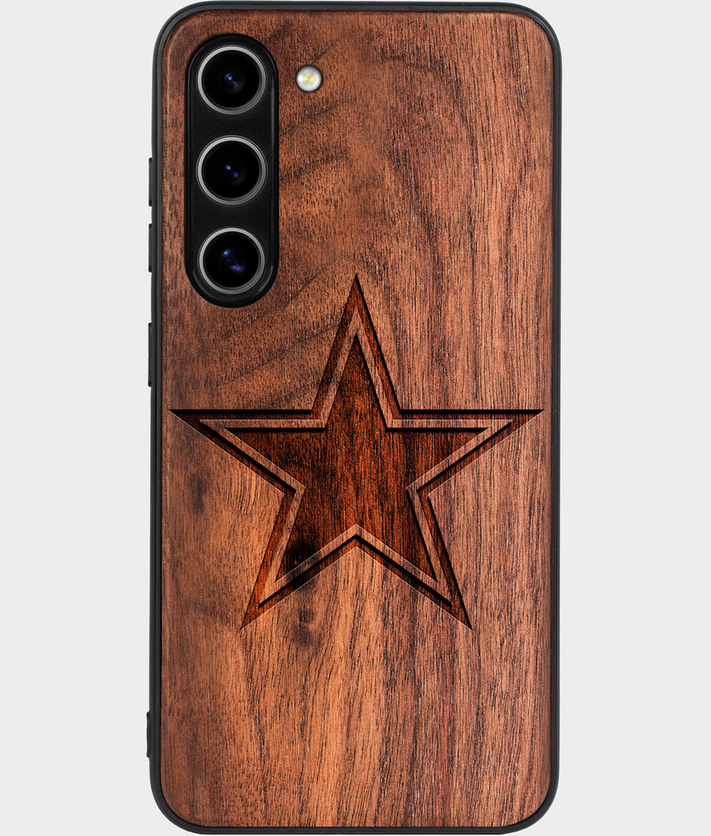 Best Wood Dallas Cowboys Samsung Galaxy S24 Plus Case - Custom Engraved Cover - Engraved In Nature