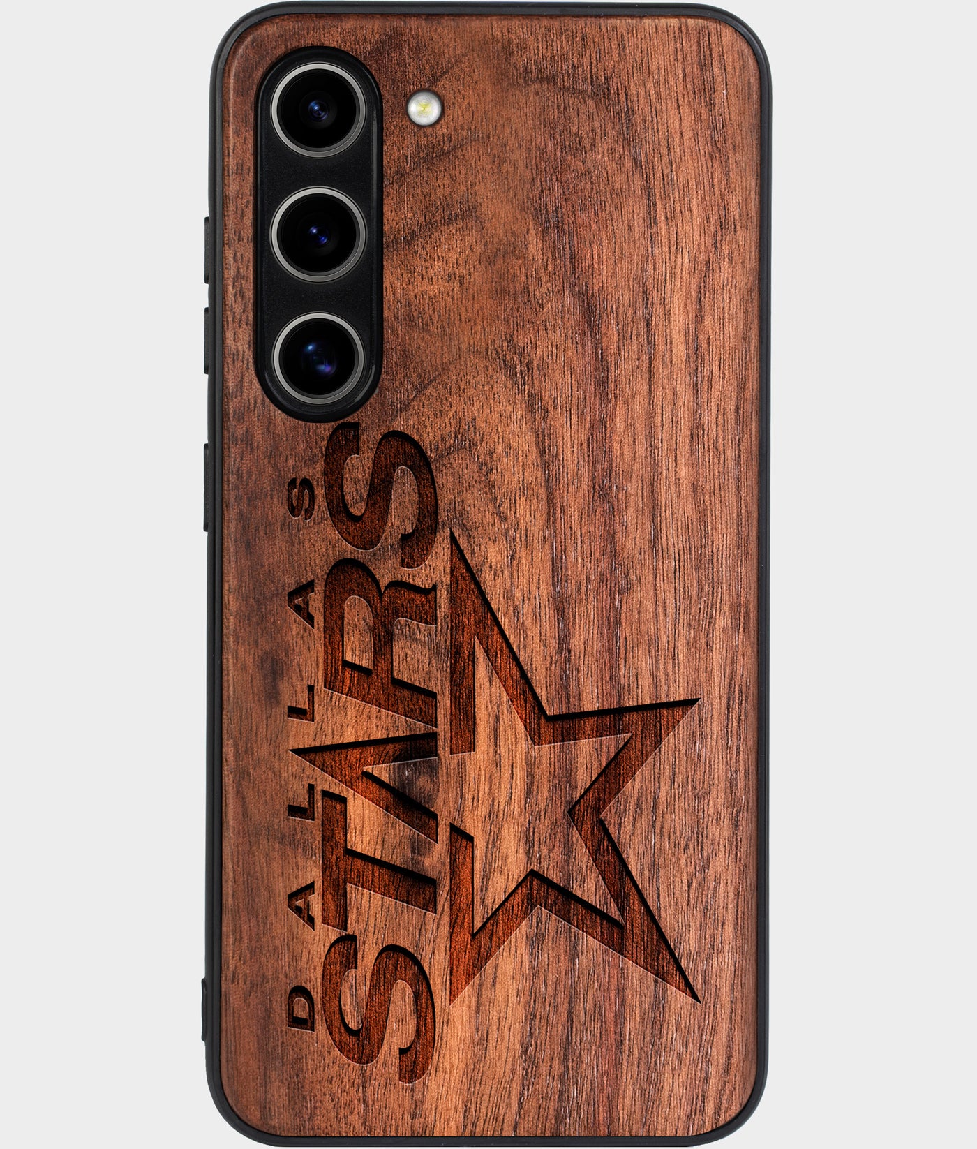 Best Wood Dallas Stars Galaxy S24 Case - Custom Engraved Cover - Engraved In Nature