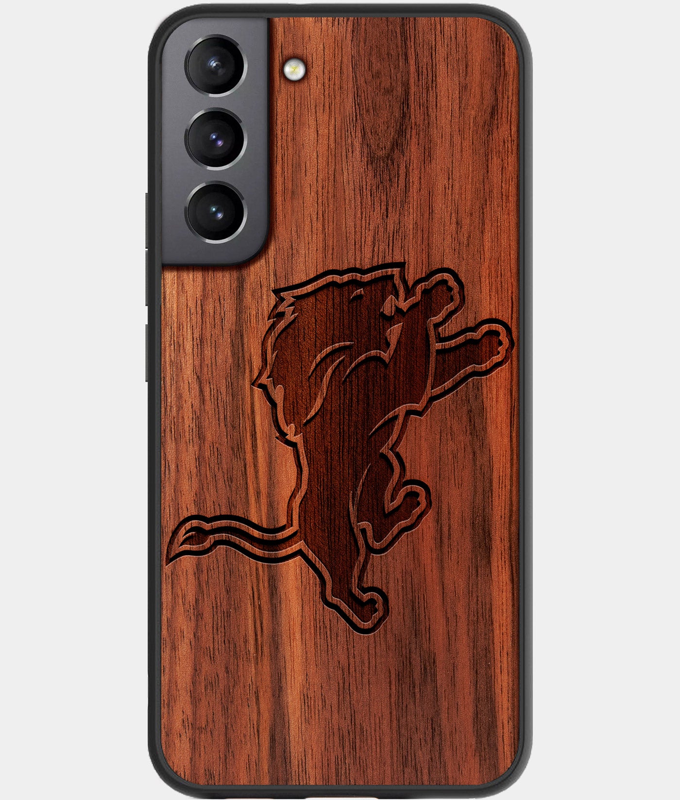 Best Wood Detroit Lions Samsung Galaxy S23 Plus Case - Custom Engraved Cover - Engraved In Nature