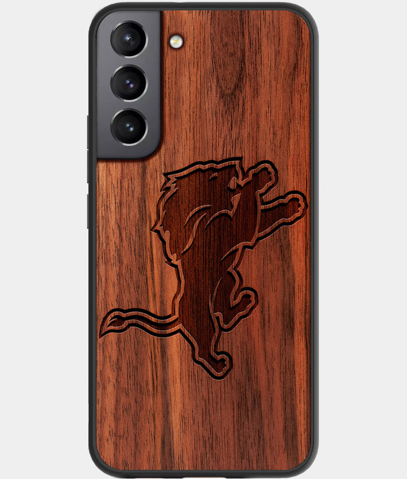 Best Wood Detroit Lions Samsung Galaxy S23 Case - Custom Engraved Cover - Engraved In Nature