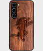 Best Wood Detroit Lions Samsung Galaxy S24 Plus Case - Custom Engraved Cover - Engraved In Nature