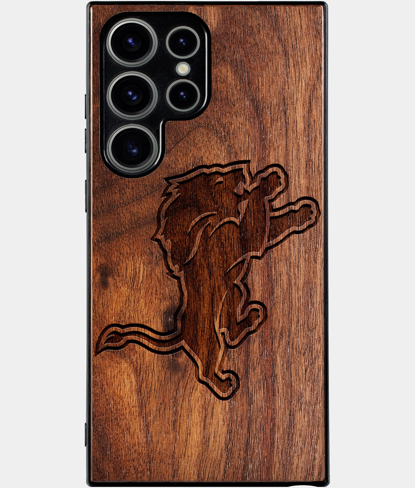 Best Wood Detroit Lions Samsung Galaxy S24 Ultra Case - Custom Engraved Cover - Engraved In Nature