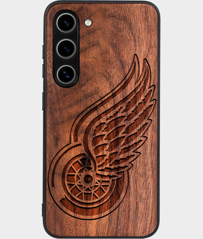 Best Wood Detroit Red Wings Galaxy S24 Case - Custom Engraved Cover - Engraved In Nature