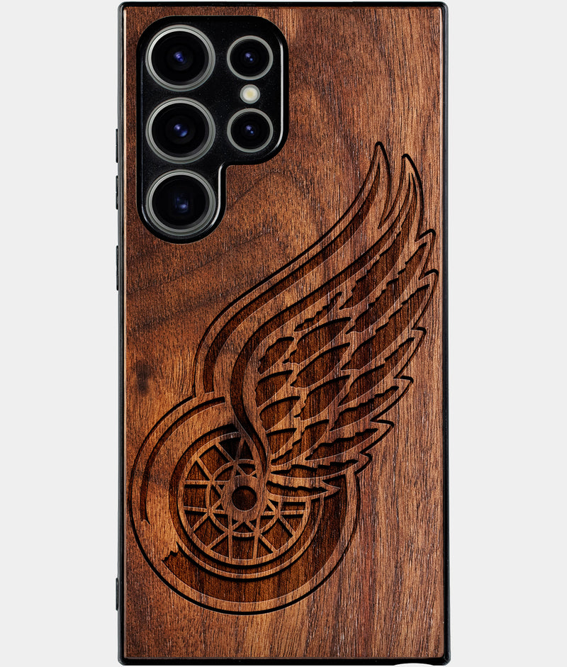 Best Wood Detroit Red Wings Samsung Galaxy S24 Ultra Case - Custom Engraved Cover - Engraved In Nature