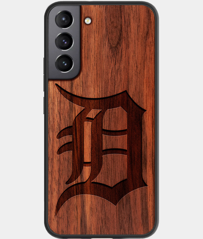 Best Wood Detroit Tigers Samsung Galaxy S23 Plus Case - Custom Engraved Cover - Engraved In Nature