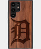 Best Wood Detroit Tigers Samsung Galaxy S23 Ultra Case - Custom Engraved Cover - Engraved In Nature